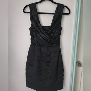 Express black dress with sequin details size 2